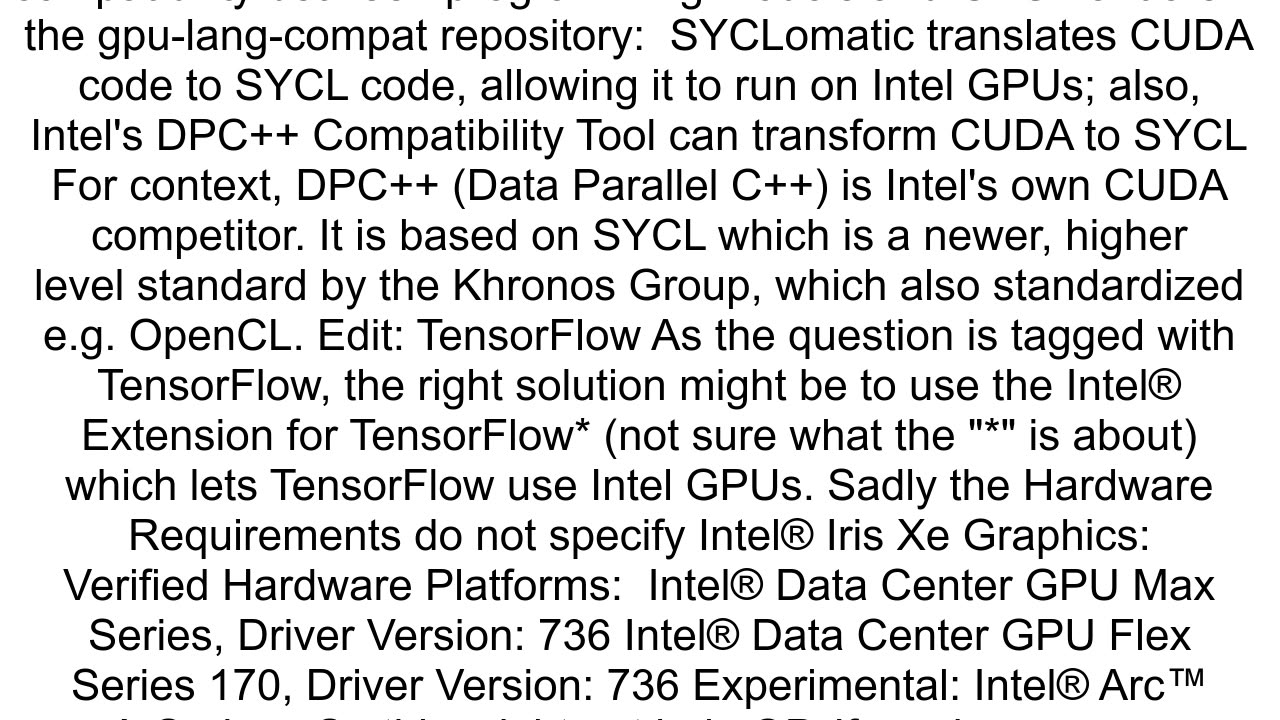 Can I install cuda if I have Intel Graphics