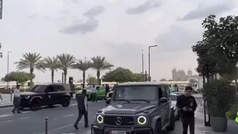 Picking up kids in a private school in Dubai