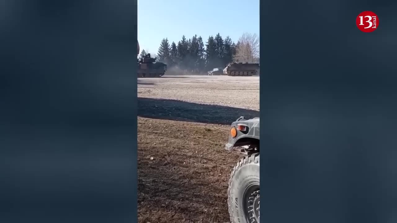 Ukrainian troops preparing for a battle with US-provided Bradley M2, M113 and HMMWV vehicles