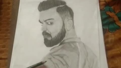 #viratkohli drawing 😏😏😊😏