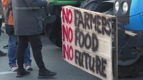 Greek farmers ride tractors to Athens parliament in protest