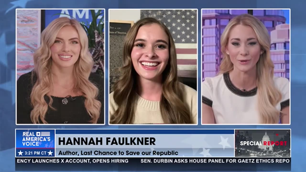 Hannah Faulkner on Special Report with Michelle Backus & Emily Finn | Real America's Voice