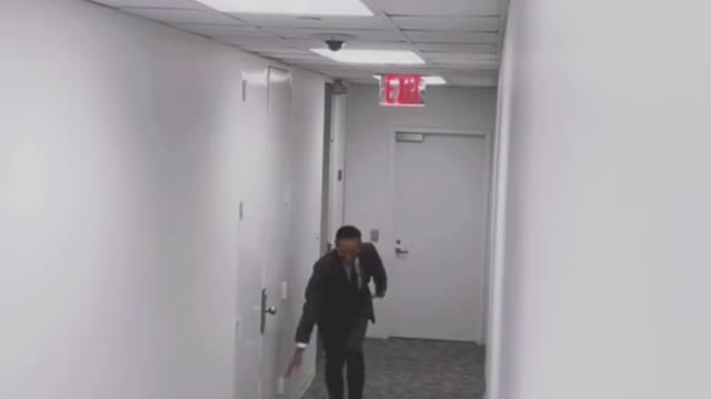 Security camera at work caught me doing the Griddy down the hallway