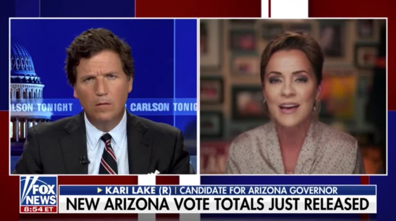 Kari Lake Closing The Gap, Poised To Win Arizona - She Joins Tucker, Shreds Katie Hobbs