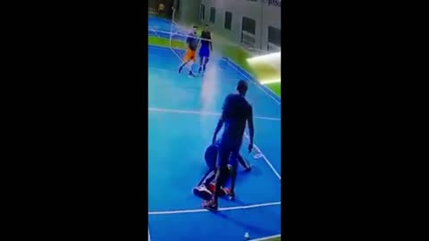 Badminton Player Collapses on Court