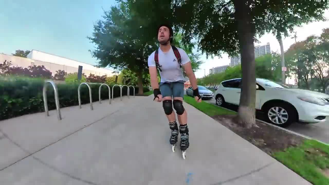 Speeding Through the City - Inline Skating Urban Flow Skate-5