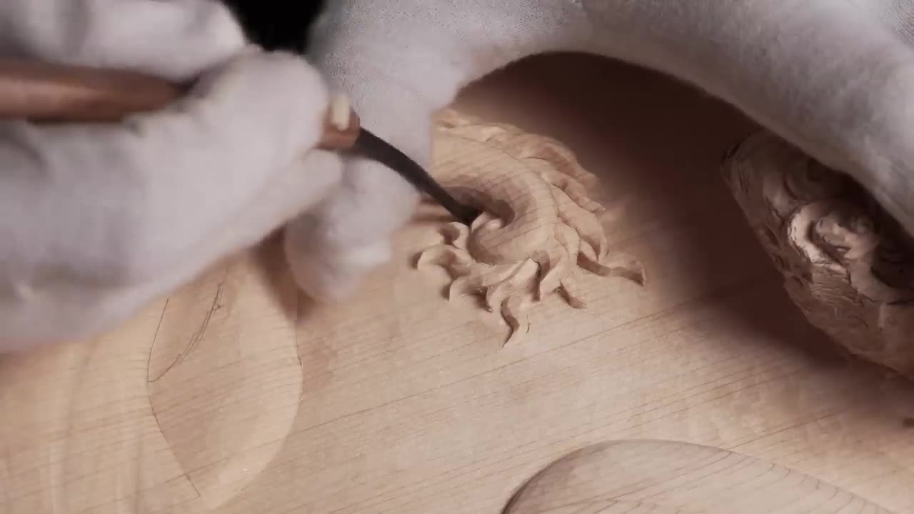 Wood Carving Dragon| To use technic of Japanese traditional wood carving| Woodworking