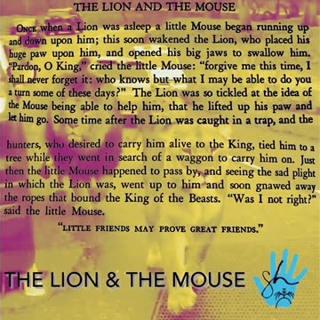 The Lion and the Mouse - Aesops Fables