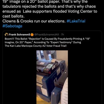 They printed Mutant Ballots on Election day--using a 19" image on a 20" ballot paper.