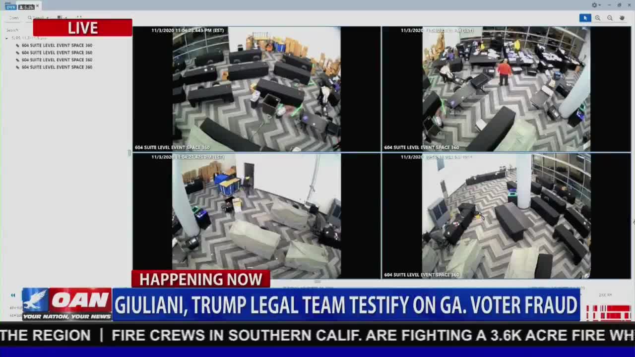 ELECTION HEARING: Video footage shows suitcases filled with ballots pulled from under a table