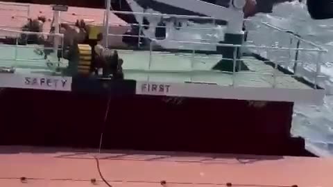 Russian Helicopter Boards Ship On Black Sea