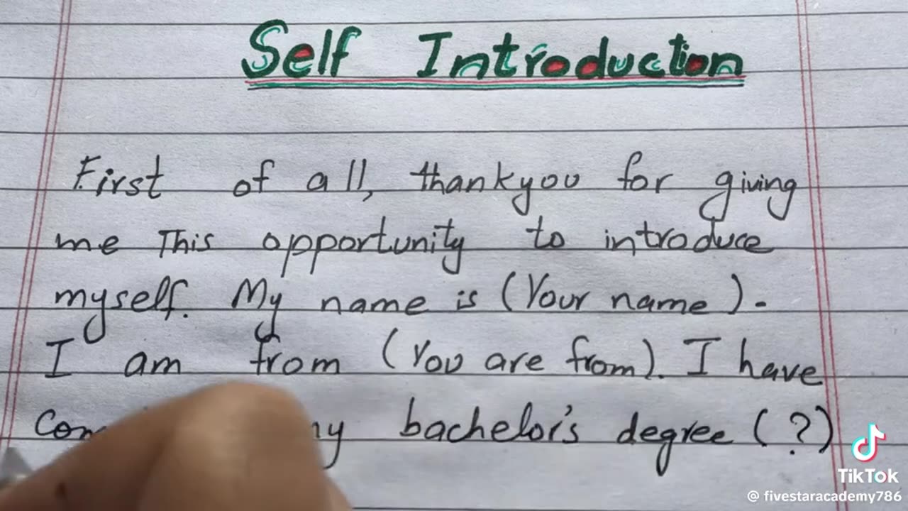 Introduction your self