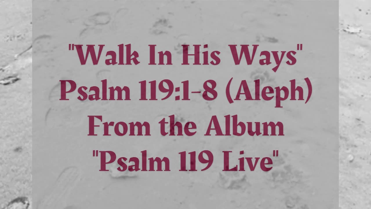 Walk in His Ways lyrics video