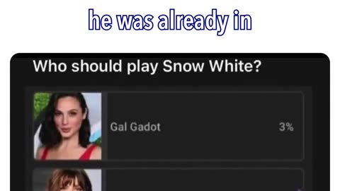 Who should play Snow White? 🤷🏾‍♂️