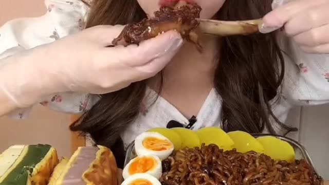 Noodles Jjajangmen mukbang 먹방