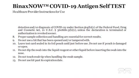 Deadly Sodium Azide in Covid Test Kits