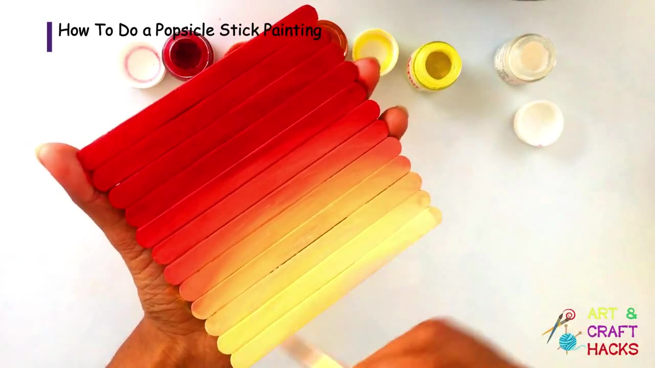 How To Do a Popsicle Stick Painting | By Art & Craft Hacks