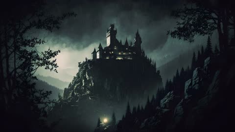 Dracula's Castle 🧛 Relaxing Dark Ambient Thunderstorm & Lightnings ⛈️ Sounds for Relaxation & Sleep