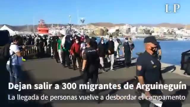 Invasión en Canarias sueltan a 200 por las calles