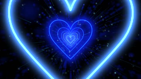 211. Love Heart Screen💙Animation Video Neon Heart Heart