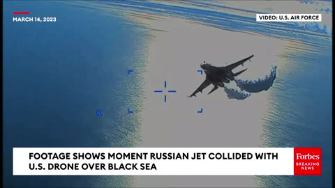 WATCH- Footage Shows Moment Russian Jet Collided With US Drone Over Black Sea