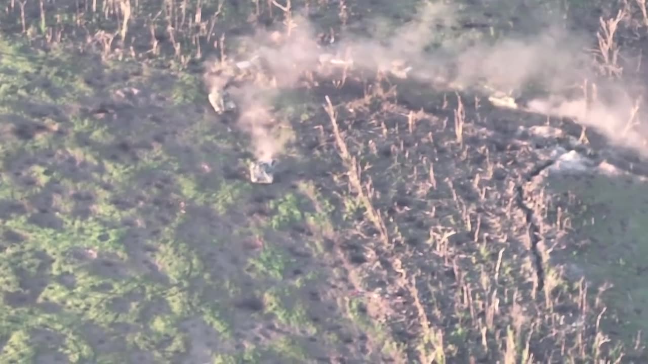 Video of the destruction of a Russian convoy near Klishchiyivka