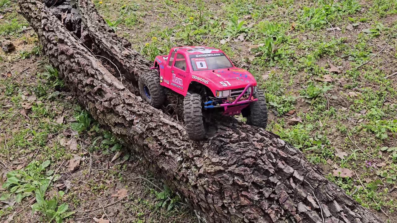 Connie Crawling her Injora Traxxas TRX4 around before the 2024 Solar Eclipse