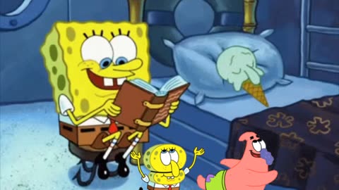 SpongeBob And Patrick Are Pretending To Be Imposters While SpongeBob Reads Squidward A Story 📚