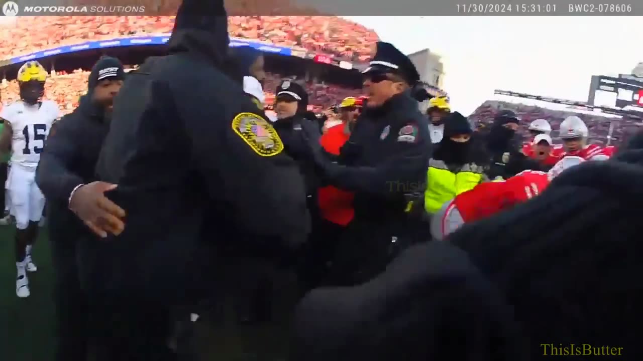 Body camera video shows the fight that broke out at midfield after Ohio State’s loss to Michigan