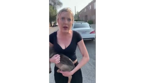 CRAZY RACIST KAREN THROWS PUPPY AT BLACK MAN IN CALIFORNIA