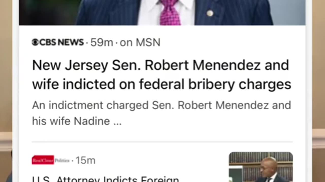 US Senator Robert Menendez nabbed by the Feds