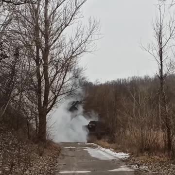 M270 Firing Rockets at Russian Positions