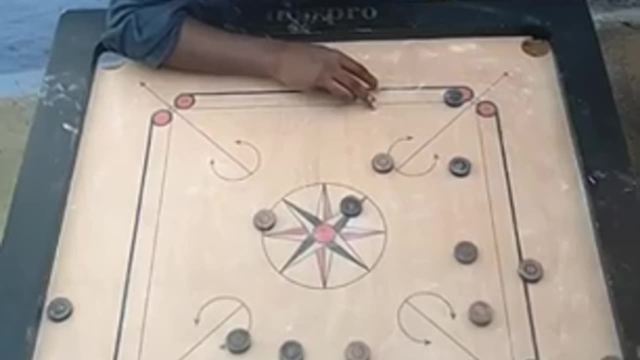 Carrom-Flying shot never seen before 😄💞