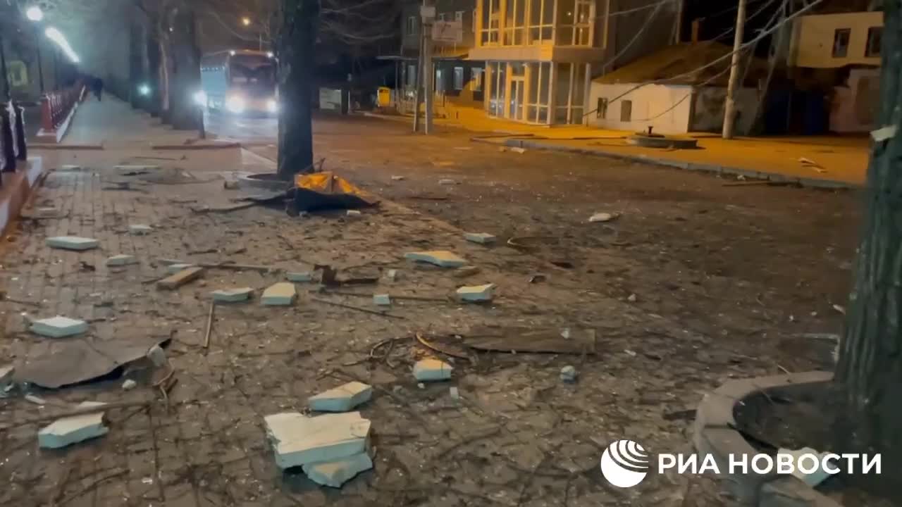 The aftermath of shelling of the Church of the Nativity in Donetsk by Ukrainian satanist militants