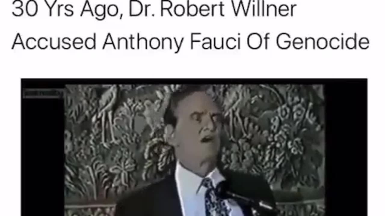 30 anos atrás o Dr. Robert Willner acusa Fauci de genocídio...