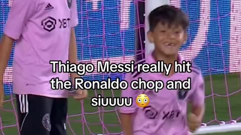 Messi's Son 🐐👑 #messi #lionelmessi #thiago #goat #viral #rumble