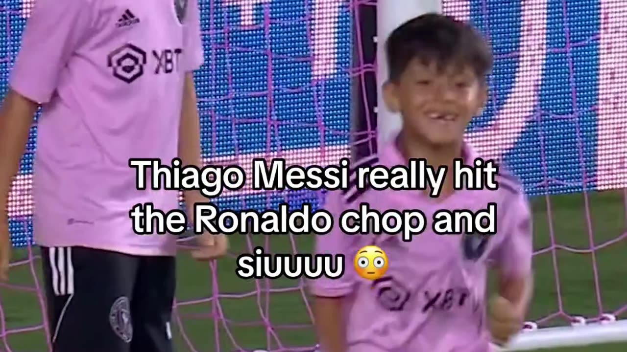 Messi's Son 🐐👑 #messi #lionelmessi #thiago #goat #viral #rumble