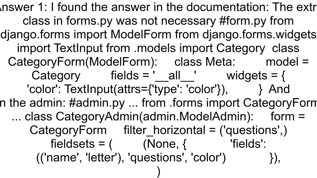 How to use HTML5 color picker in Django admin