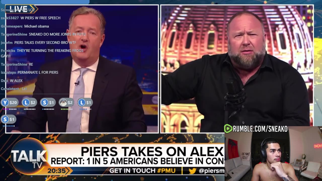 Sneako Reacts To Alex Jones on His Debate with Piers Morgan!