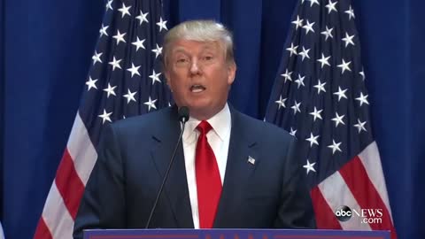 Donald Trump's Escalator Entrance to His Presidential Announcement June 16th 2015 ABC News