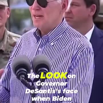 The Look On Governor DeSantis’s Face When Biden Blames Climate Change