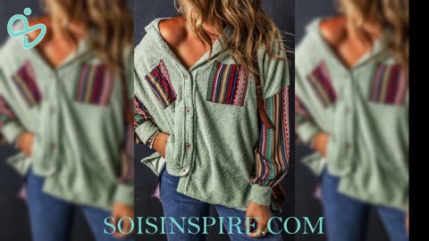 Geometric Button Up Long Sleeve Hooded Jacket #outfitoftheday #outfitideas #newarrival #streetwear