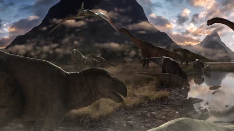 Dinosaurs fight