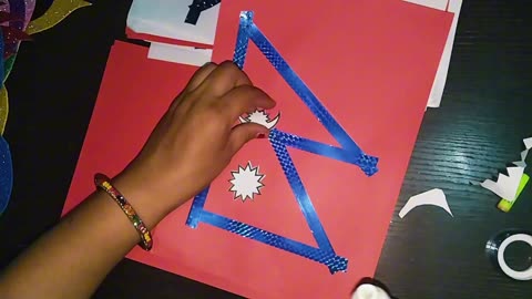 Flag of Nepal made of paper