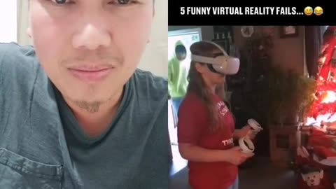 funny fails playing with VR