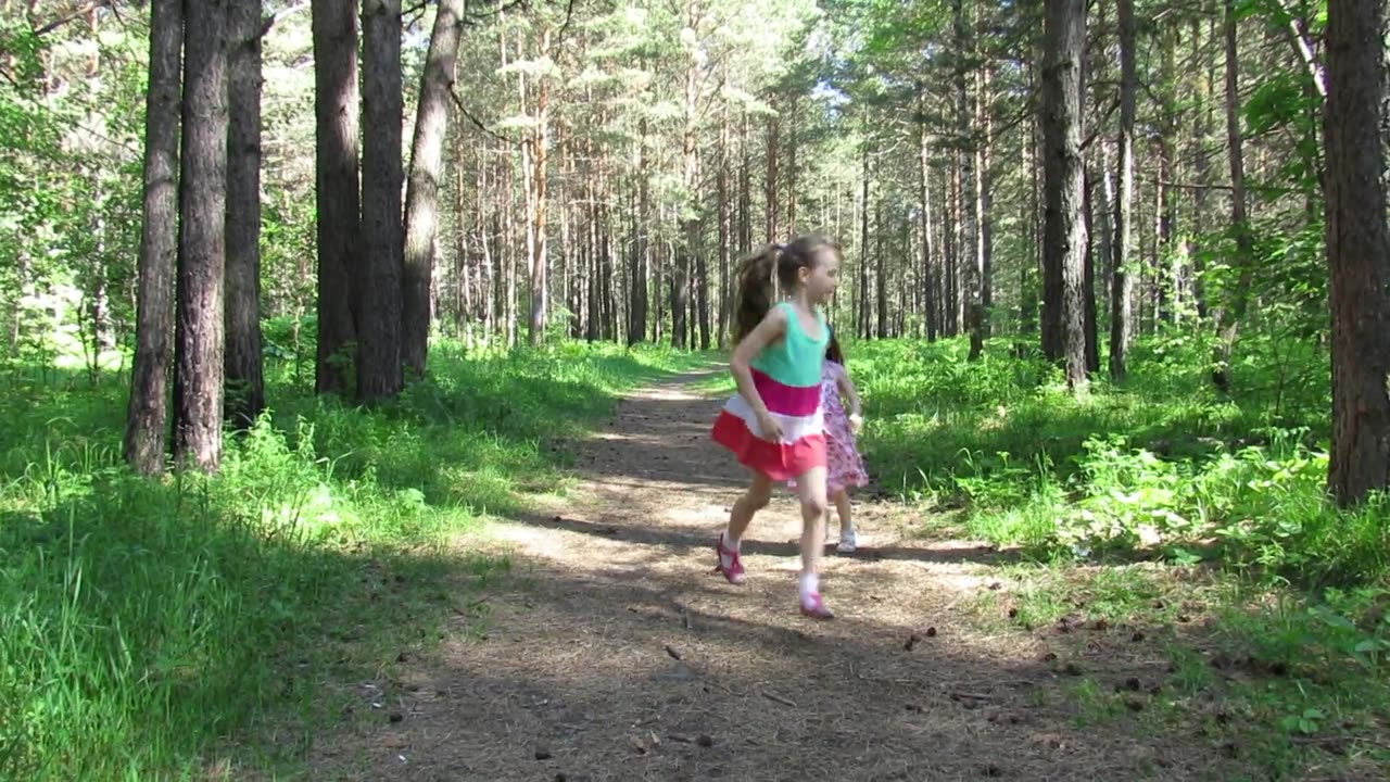 Kids Running At The Park