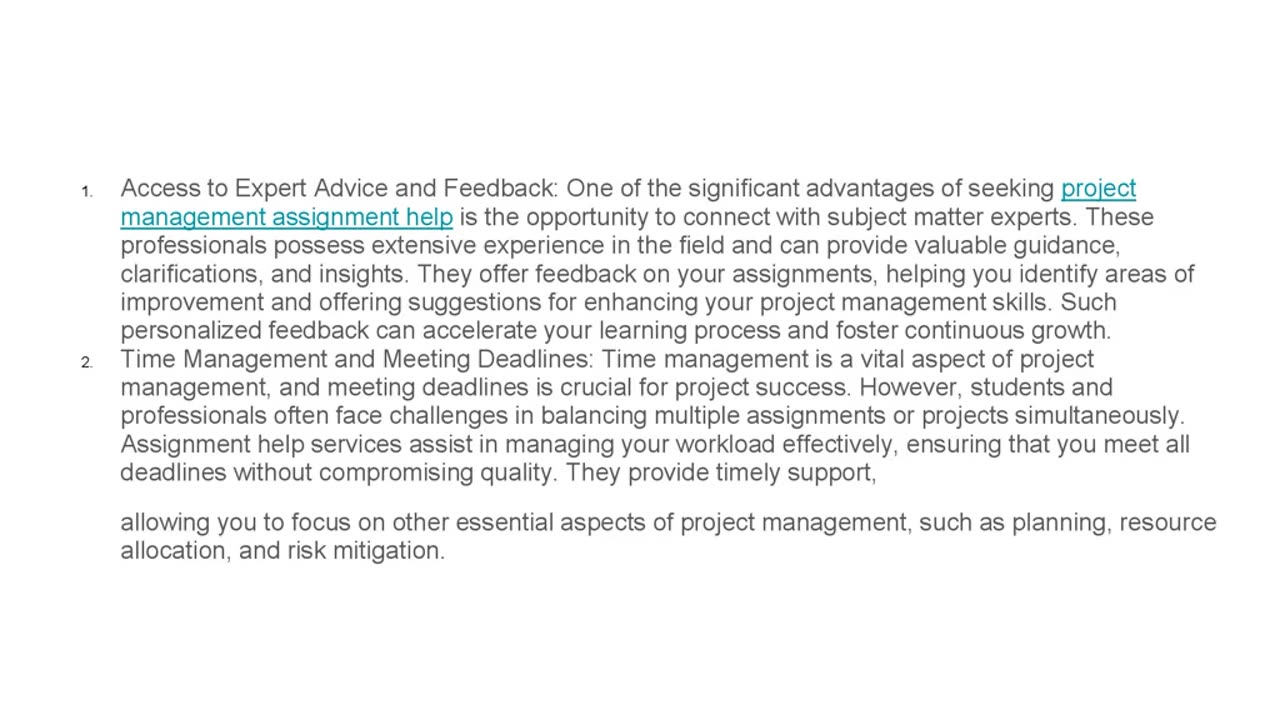 project management assignment help