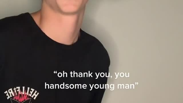 holding a door for an older lady*