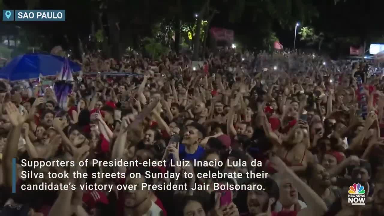 Supporters Of Brazil’s President-Elect Lula da Silva Celebrate Victory Over Bolsonaro