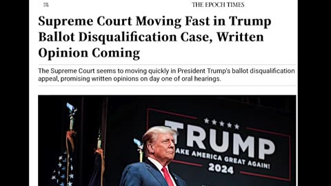BILL STILL - Supremes Moving Fast on Trump Ballot Appeal, 4311
